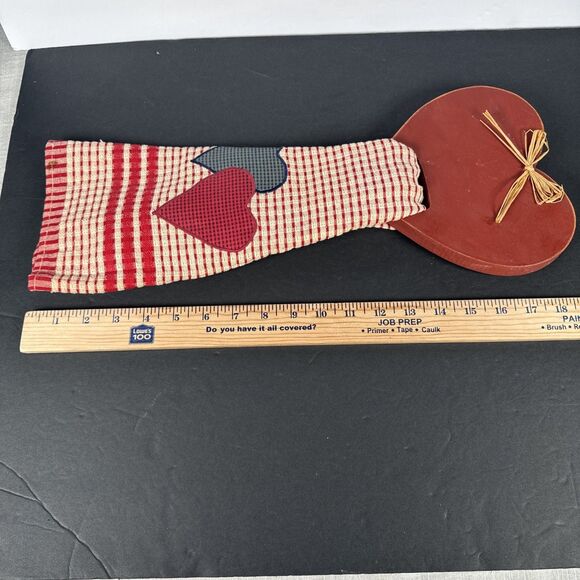 Country Cabin Cottage Core Towel Hangers With Towels Hearts & Watermelon Design - Picture 11 of 16